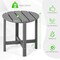 Costway 18'' Patio Round Adirondack Side Table Weather Resistant HDPE Garden